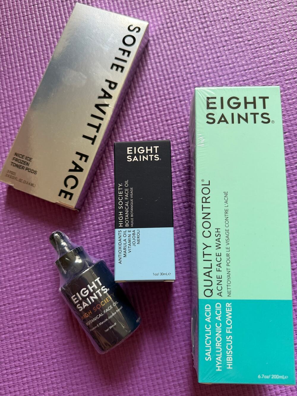 New Eight Saints Quality Control Acne Wash Face Oil Sofie Pavitt Toner Pods Lot